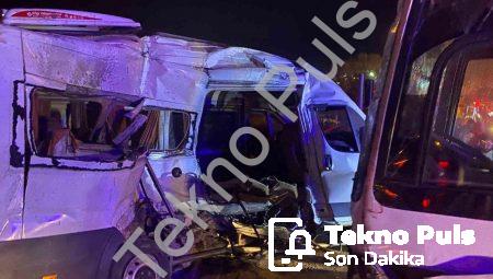 İzmir’de Korkutan Kaza: İki İşçi Servisi Çarpıştı, 15 Yaralı