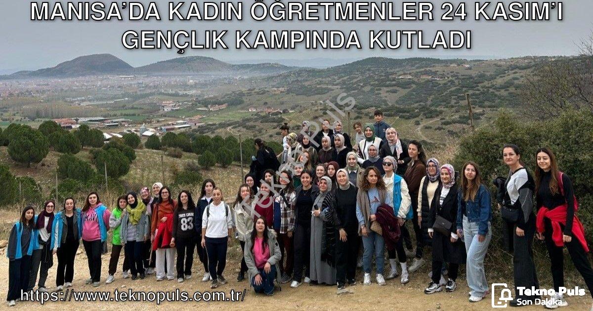 "Manisa’da Kadın Öğretmenler 24 Kasım’ı Gençlik Kampında Kutladı" başlıklı haber için fotorealistik,
