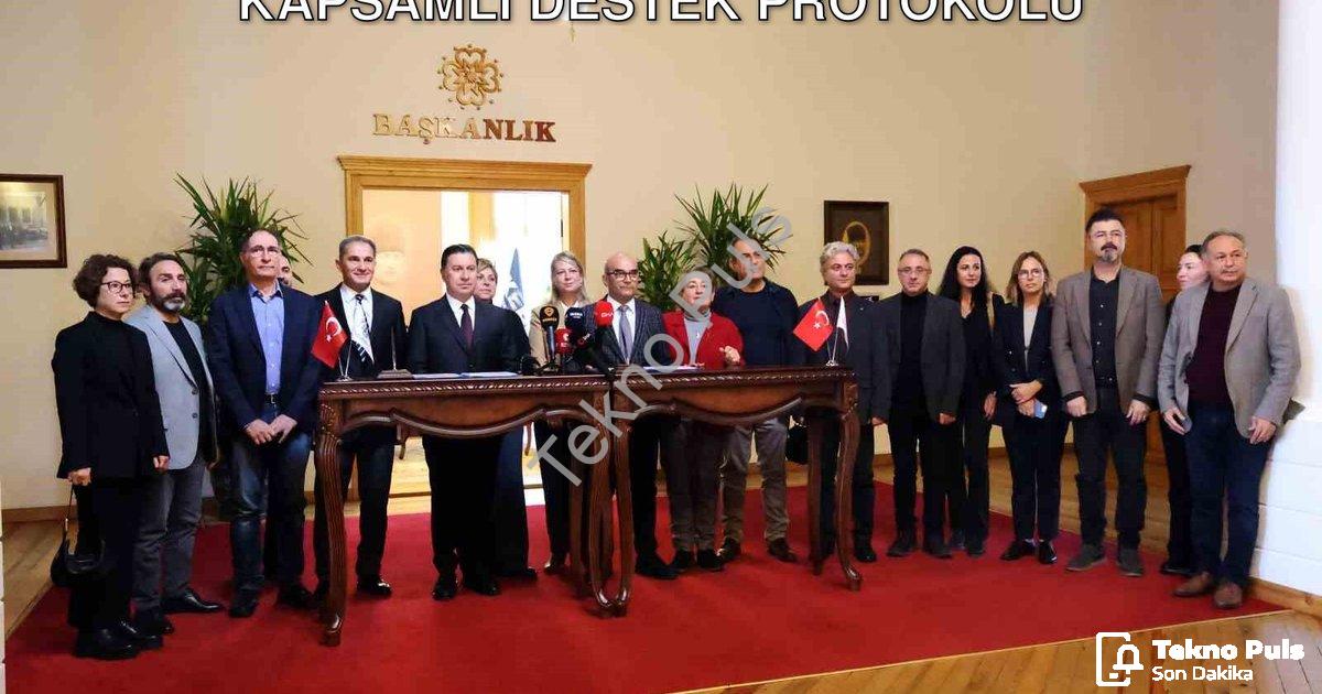 "Muğla’daki 17 antik kent kazısına kapsamlı destek protokolü" başlıklı haber için fotorealistik, pro