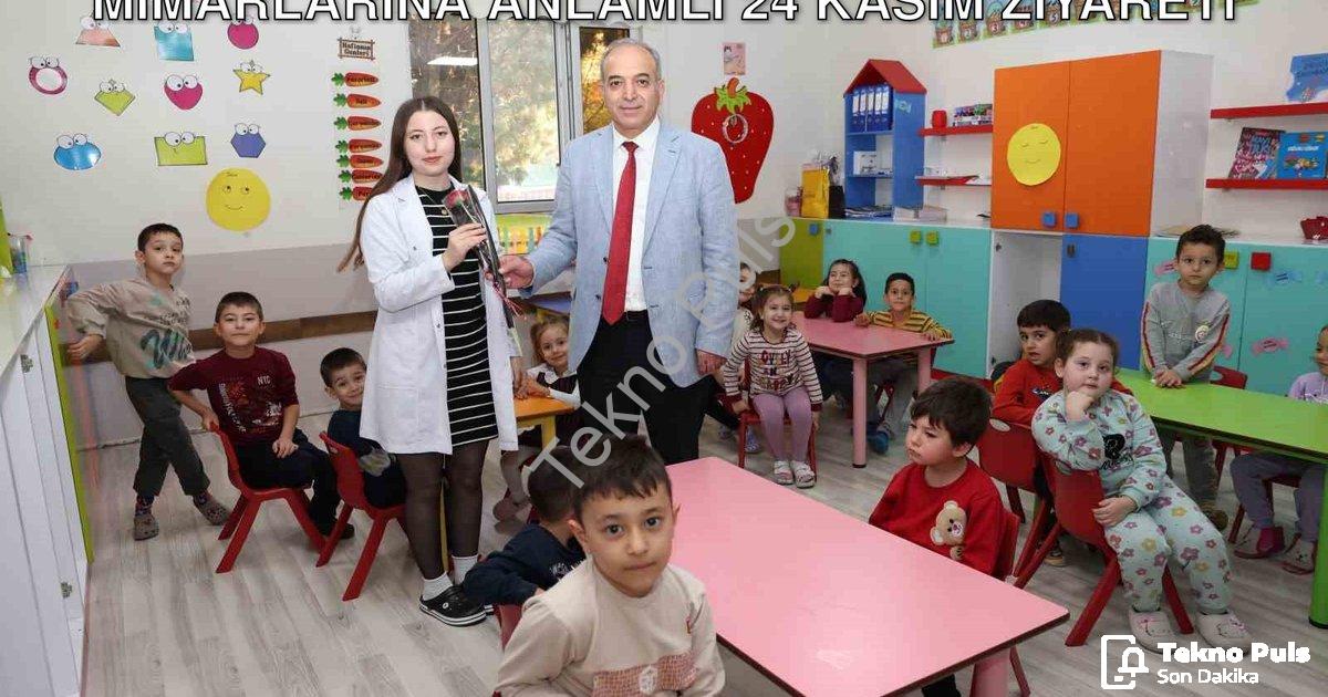 "Denizli OSB Yönetiminden Eğitimin Mimarlarına Anlamlı 24 Kasım Ziyareti" başlıklı haber için fotore