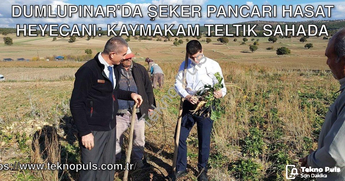 "Dumlupınar'da Şeker Pancarı Hasat Heyecanı: Kaymakam Teltik Sahada" başlıklı haber için fotorealist