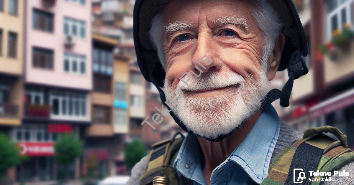 "Denizli'de Kask Yerine Miğfer Takan Hasan Dede Viral Oldu" başlıklı haber için fotorealistik, profe