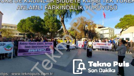 Söke’de Kadınlar Şiddete Karşı Tek Yürek: Anlamlı Farkındalık Yürüyüşü