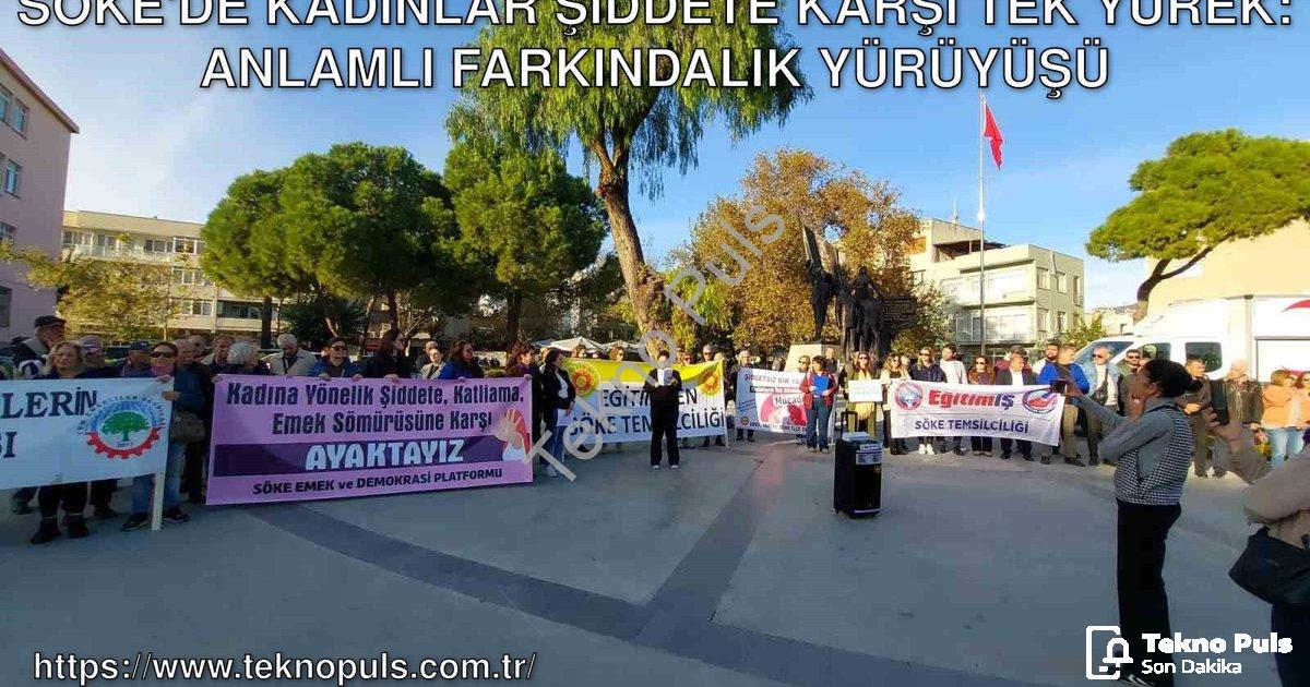 "Söke'de Kadınlar Şiddete Karşı Tek Yürek: Anlamlı Farkındalık Yürüyüşü" başlıklı haber için fotorea