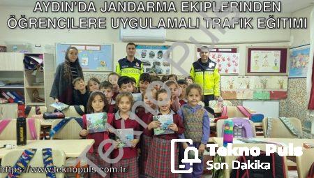 Aydın’da Jandarma Ekiplerinden Öğrencilere Uygulamalı Trafik Eğitimi