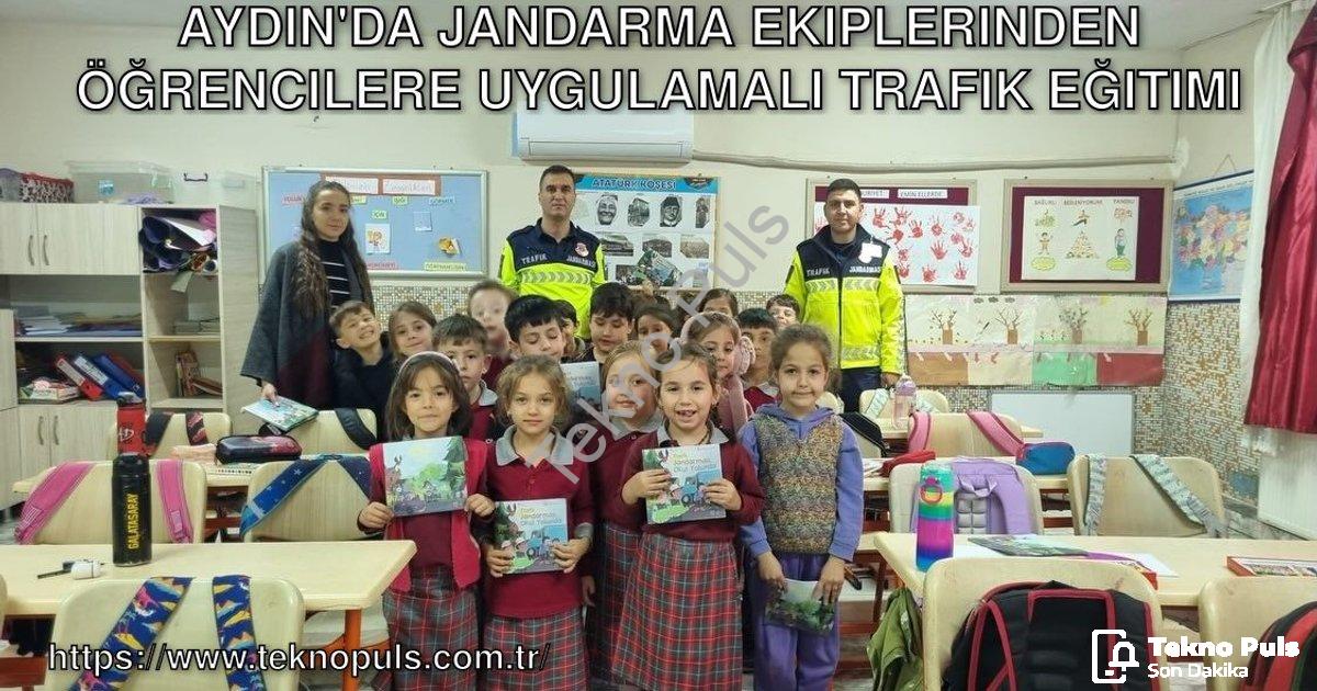 "Aydın'da Jandarma Ekiplerinden Öğrencilere Uygulamalı Trafik Eğitimi" başlıklı haber için fotoreali