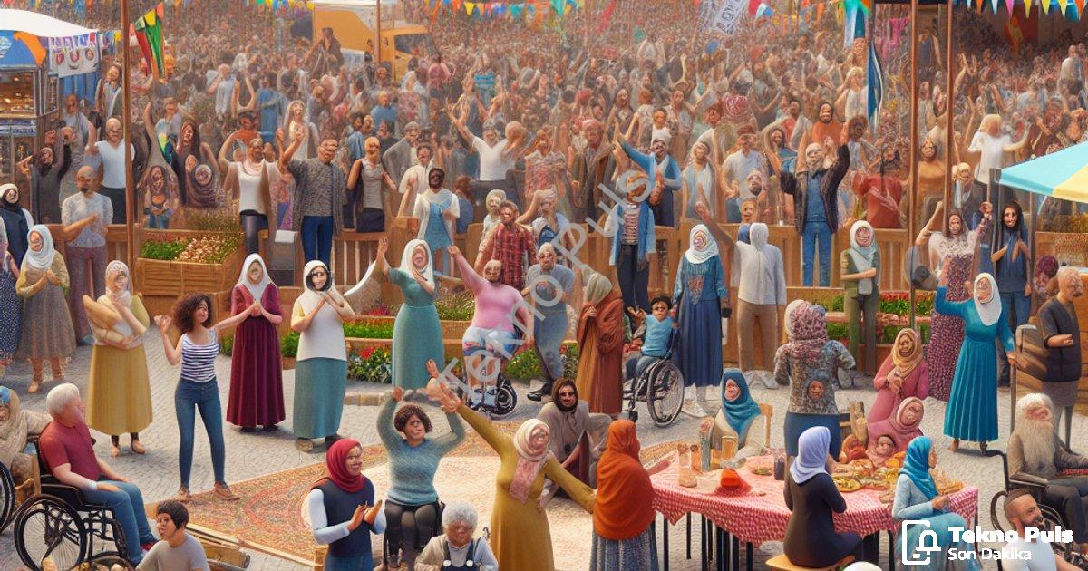 "Merkezefendi’de 5. Engelsiz Fest: Sevgi ve Dayanışma Rüzgarı" başlıklı haber için fotorealistik, pr