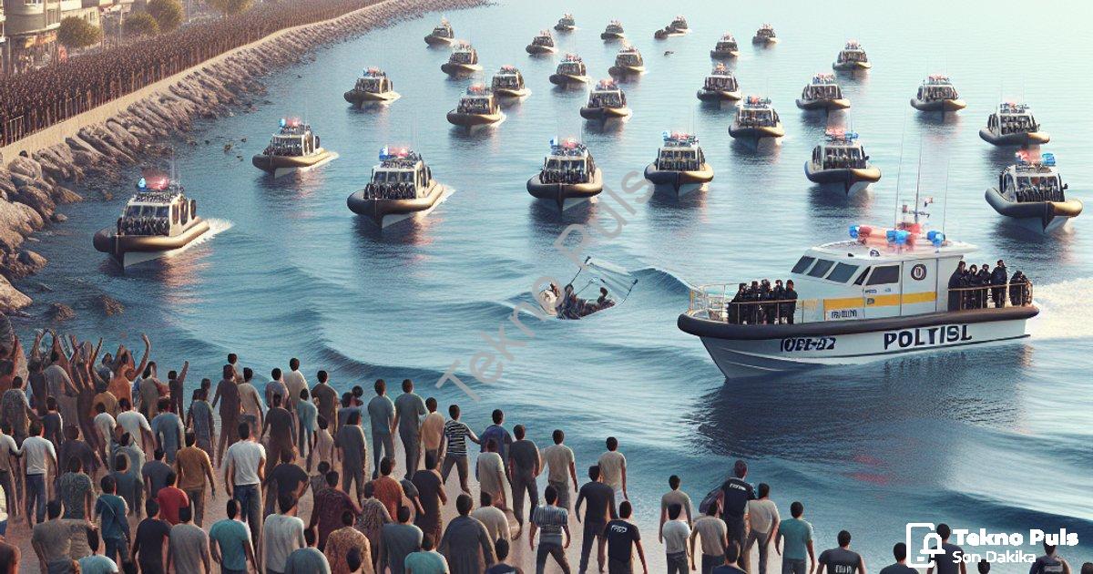 "İzmir Sahillerinde Hareketli Saatler: 120 Düzensiz Göçmen Yakalandı" başlıklı haber için fotorealis