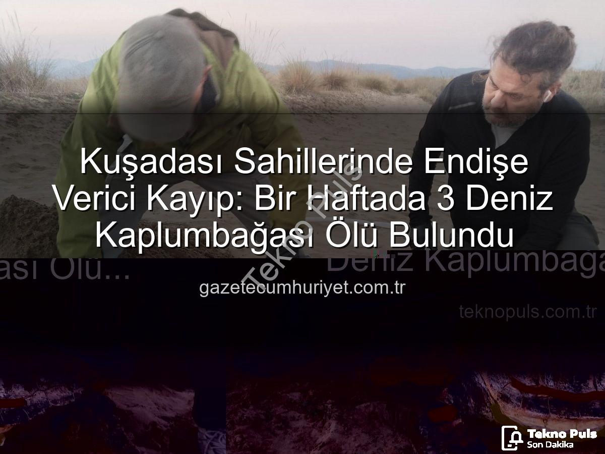 deniz kaplumbağası ölümü - Kuşadası Kıyılarında Endişe Veren Kayıp: Bir Haftada Üç Deniz Kaplumbağası Ölü Bulundu