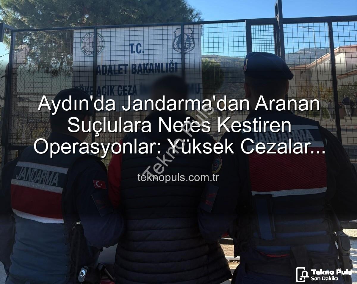 Aydın jandarma - Aydın'da Jandarma'dan Aranan Suçlulara Nefes Kestiren Operasyonlar: Yüksek Cezalar Yargıya Teslim Edildi