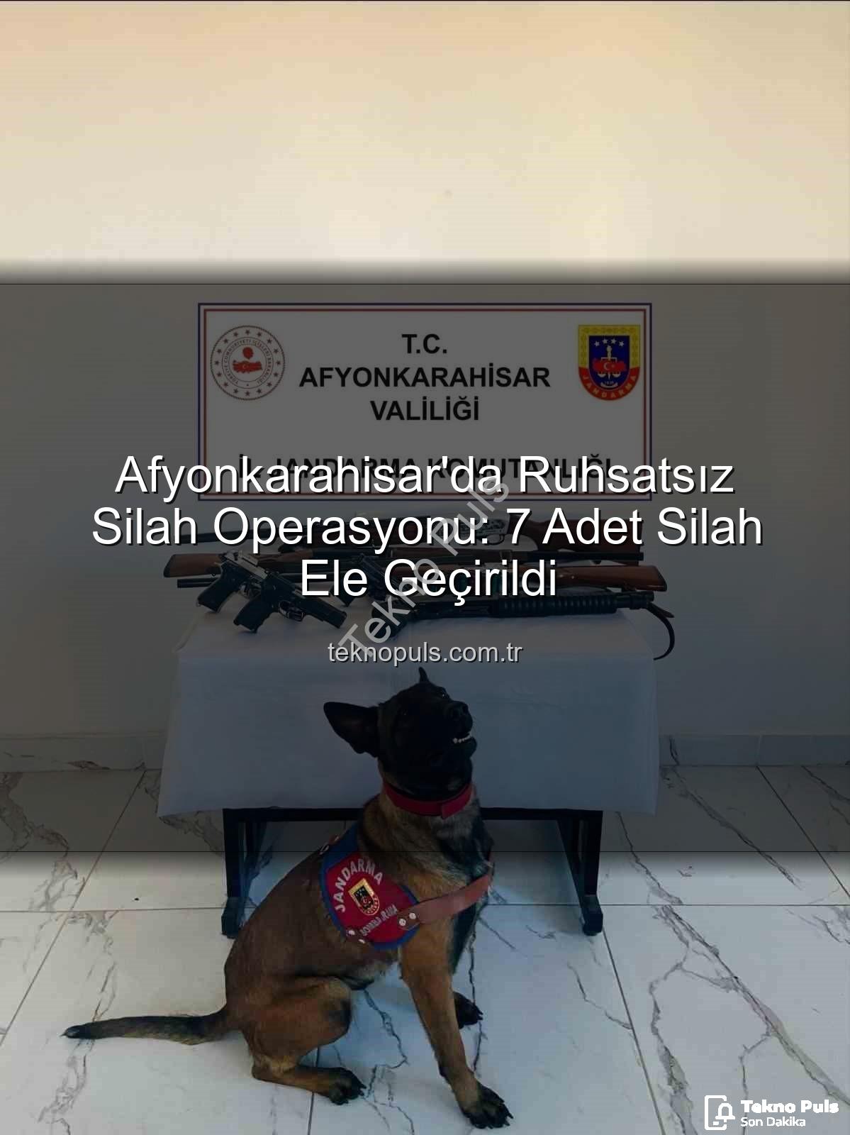 ruhsatsız silah - Afyonkarahisar'da Ruhsatsız Silah Operasyonu: 7 Adet Silah Ele Geçirildi